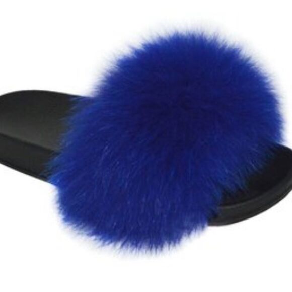 Women’s Fur Ball Fluffy Slippery - Picture 1 of 5